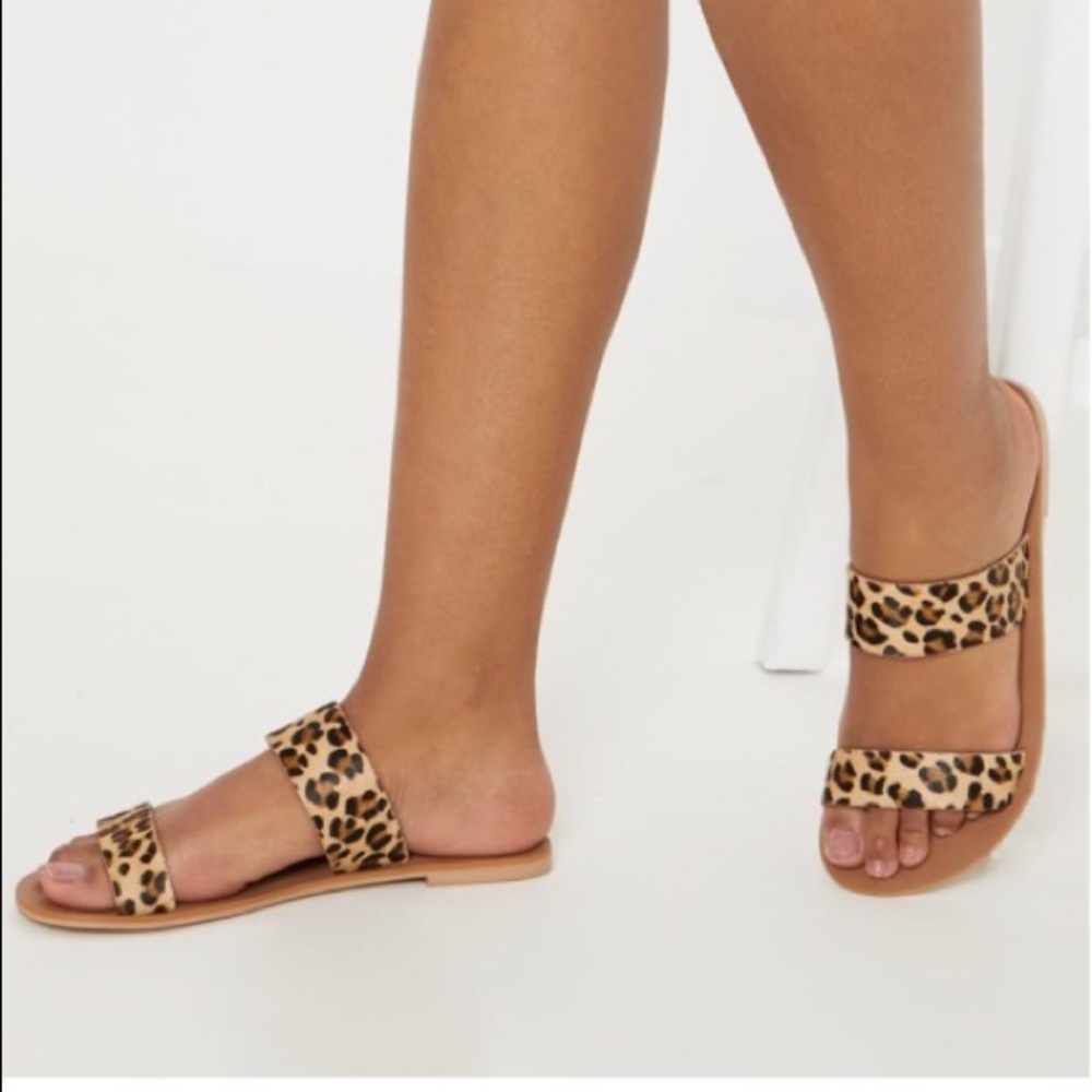Suede Leopard Sandal